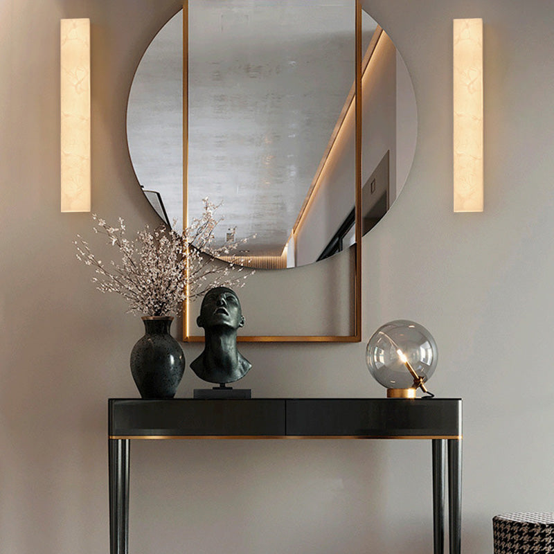 Rectangle Wall Mounted Light Fixture Contemporary Simplicity Stone Wall Lights for Corridor