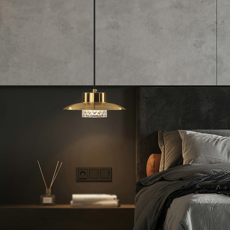 Geometrische Anhängerbeleuchtungskörper Moderne 1-Licht-Federlampe mit klarem Acrylschatten