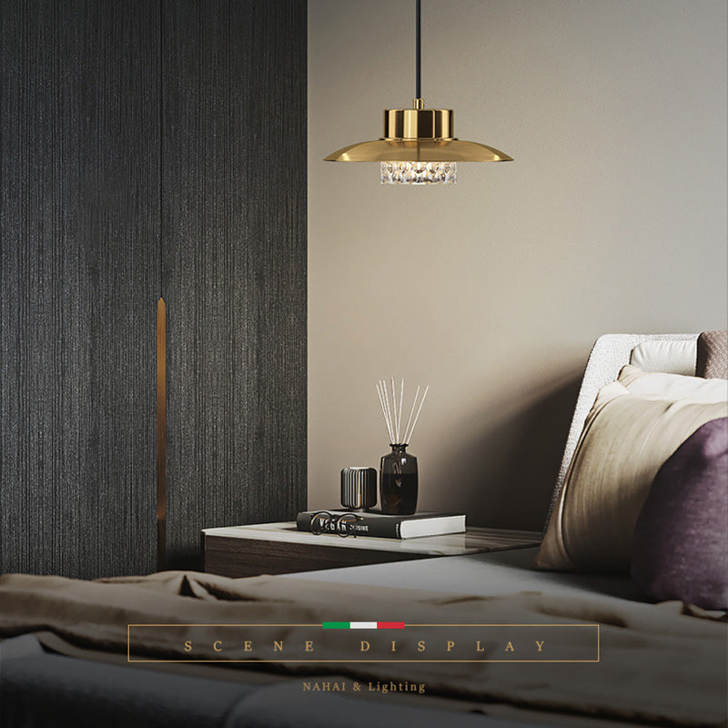 Geometrische Anhängerbeleuchtungskörper Moderne 1-Licht-Federlampe mit klarem Acrylschatten