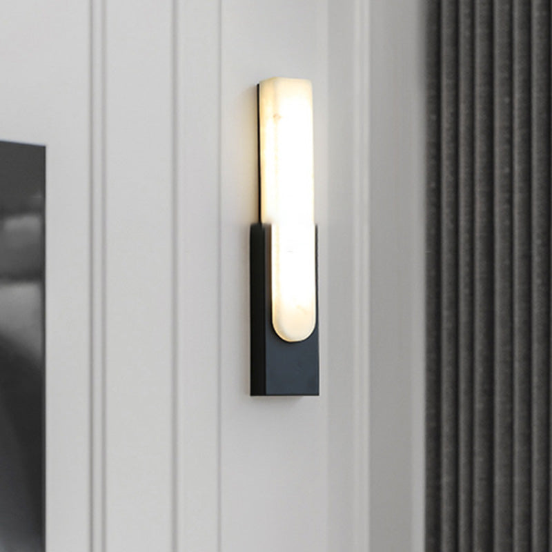 Rectangle Wall Mounted Light Fixture Contemporary Simplicity Stone Wall Lights for Corridor