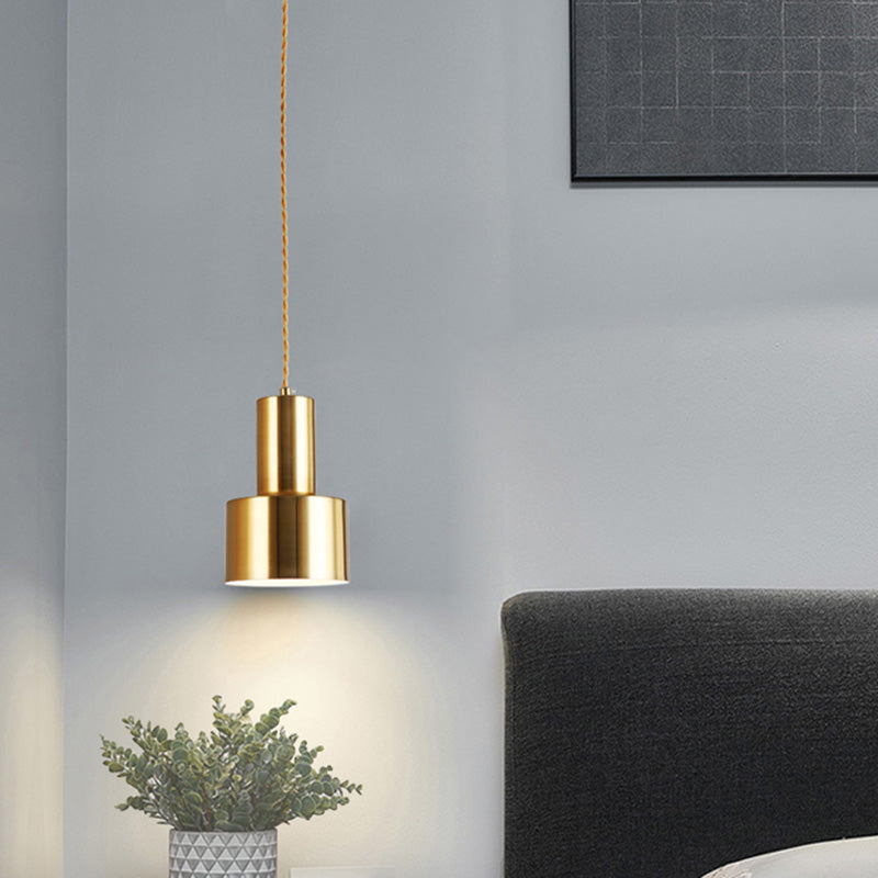 Geometric Hanging Light Fixtures Modern 1-Light Suspension Lamp with Acrylic Shade