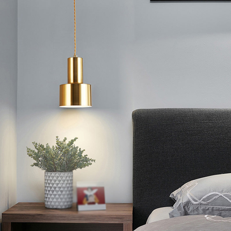 Geometric Hanging Light Fixtures Modern 1-Light Suspension Lamp with Acrylic Shade