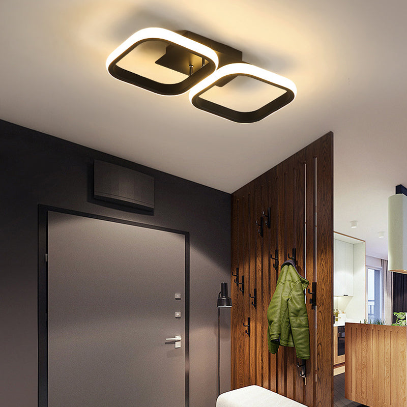 Multi Lights Moderne Scandinavische semi-inbouwlamp Ijzer en acryl schaduw LED-licht voor keuken