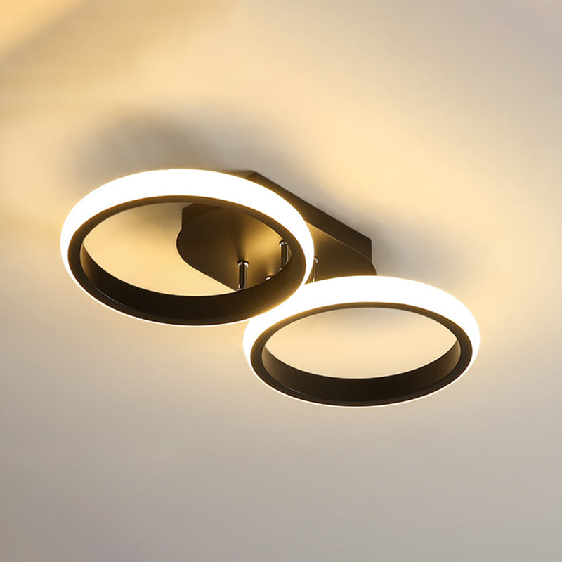 Multi Lights Moderne Scandinavische semi-inbouwlamp Ijzer en acryl schaduw LED-licht voor keuken