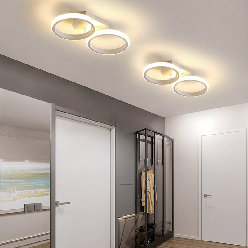 Multi Lights Moderne Scandinavische semi-inbouwlamp Ijzer en acryl schaduw LED-licht voor keuken