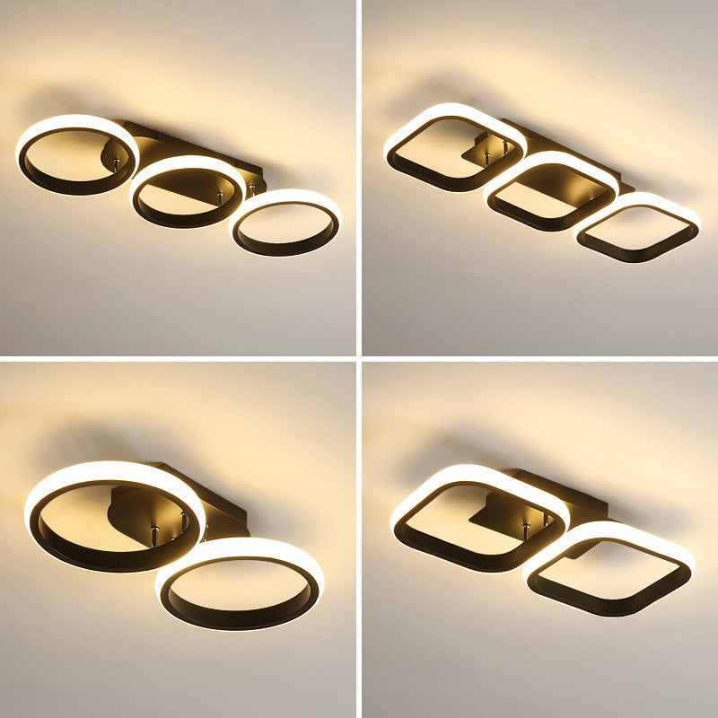 Multi Lights Moderne Scandinavische semi-inbouwlamp Ijzer en acryl schaduw LED-licht voor keuken