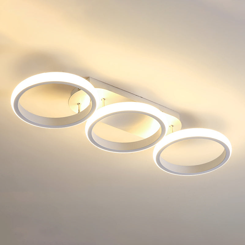 Multi Lights Moderne Scandinavische semi-inbouwlamp Ijzer en acryl schaduw LED-licht voor keuken