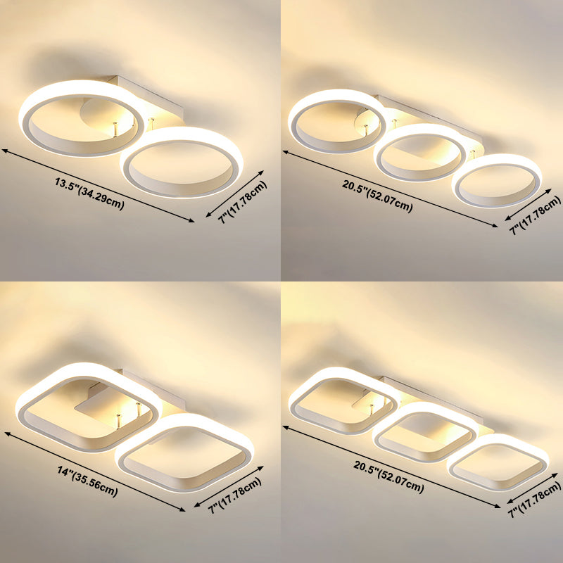 Multi Lights Moderne Scandinavische semi-inbouwlamp Ijzer en acryl schaduw LED-licht voor keuken