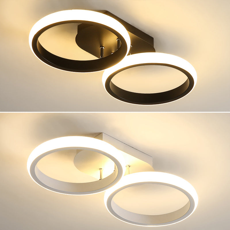 Multi Lights Moderne Scandinavische semi-inbouwlamp Ijzer en acryl schaduw LED-licht voor keuken