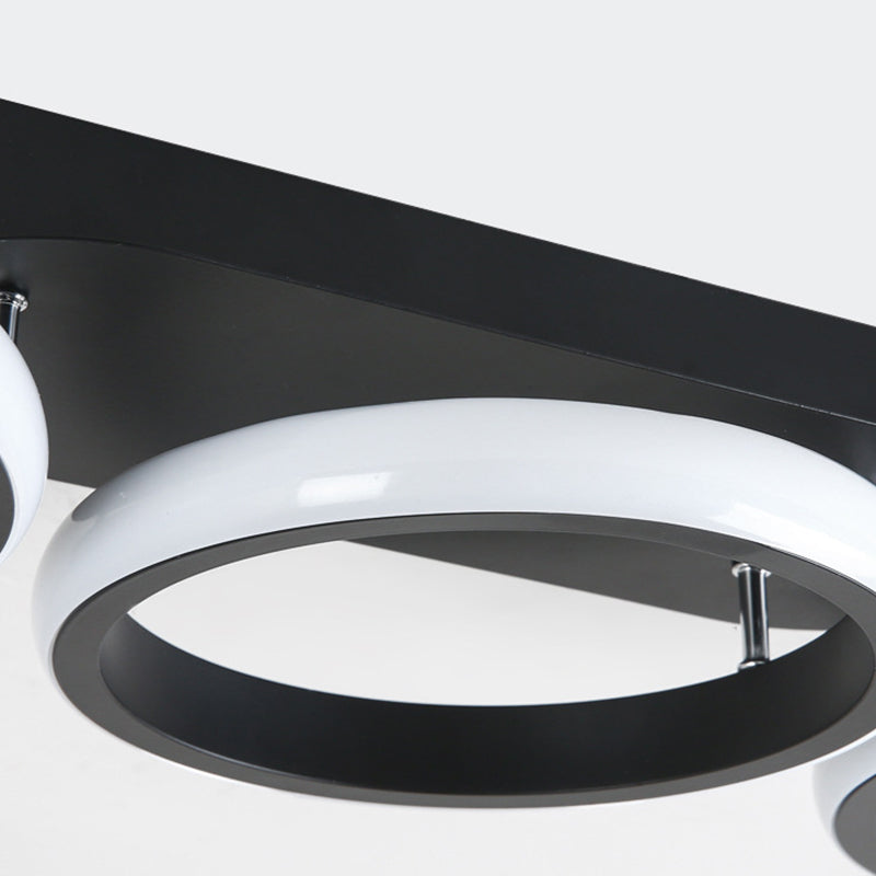 Multi Lights Moderne Scandinavische semi-inbouwlamp Ijzer en acryl schaduw LED-licht voor keuken