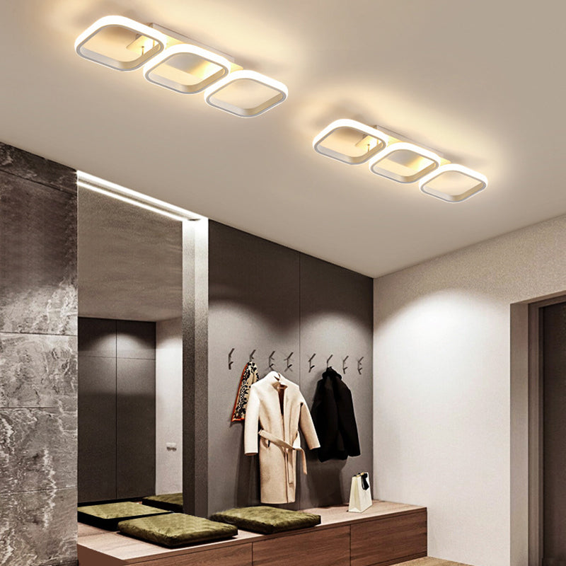 Multi Lights Moderne Scandinavische semi-inbouwlamp Ijzer en acryl schaduw LED-licht voor keuken