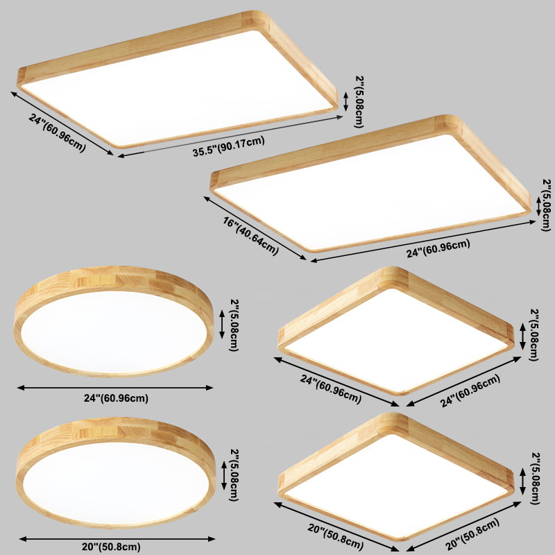 Modern Flush-mount Lighting 1-Light Restaurant Flush Mount Lighting Fixtures with Acrylic Shade
