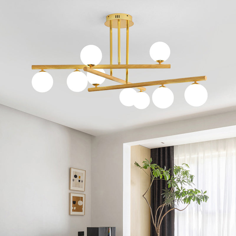 Lampada lampadina a globo Illuminazione a sospensione moderna in vetro bianco per il ristorante