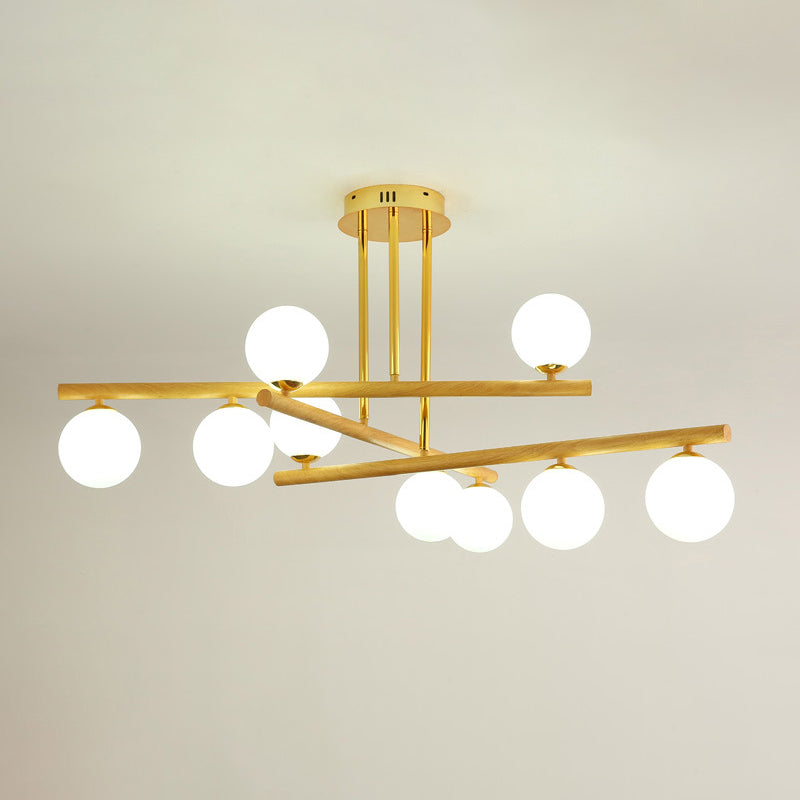 Lampada lampadina a globo Illuminazione a sospensione moderna in vetro bianco per il ristorante