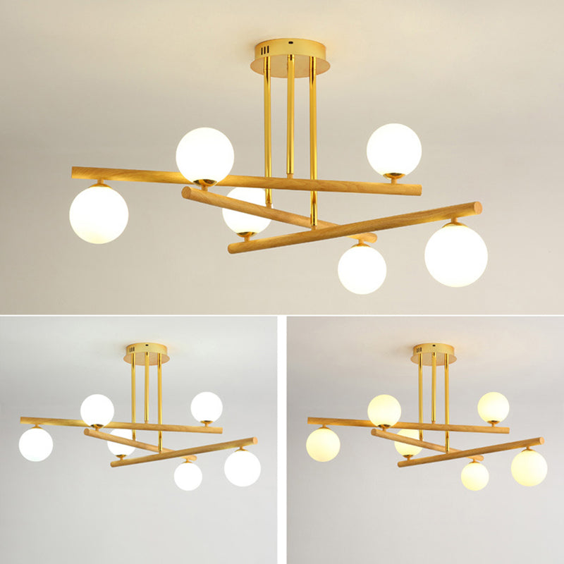 Lampada lampadina a globo Illuminazione a sospensione moderna in vetro bianco per il ristorante