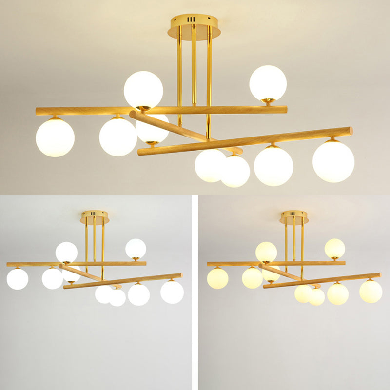 Lampada lampadina a globo Illuminazione a sospensione moderna in vetro bianco per il ristorante