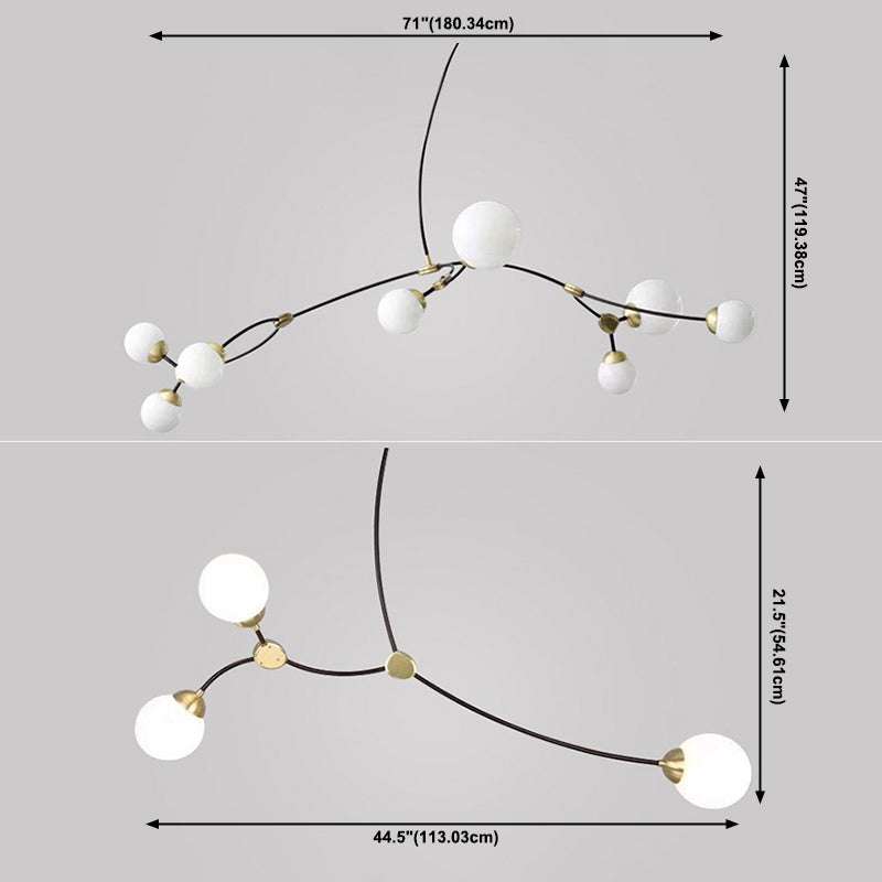 Lampada lampadina a globo Illuminazione a sospensione moderna in vetro bianco per il ristorante