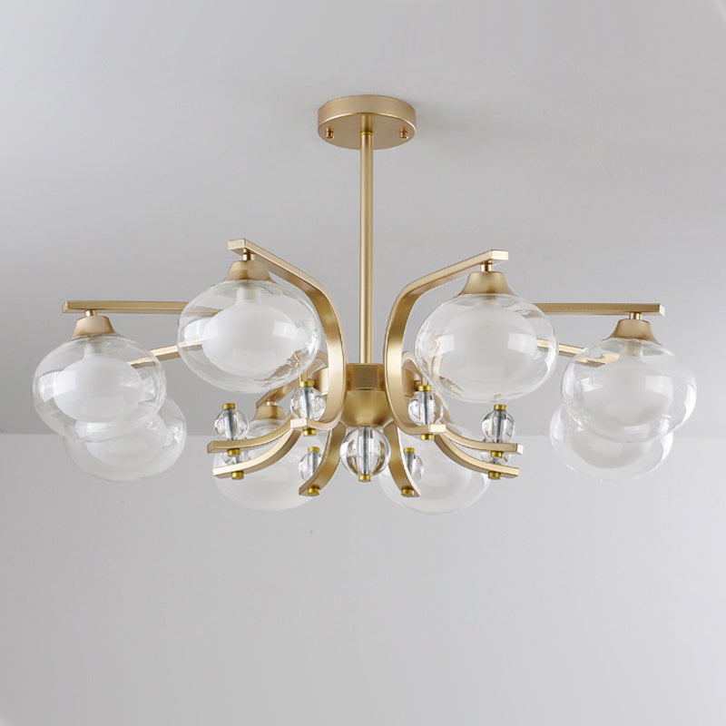 Globe Chandelier Light Fixture Modern Glass Pendant Lighting for Restaurant