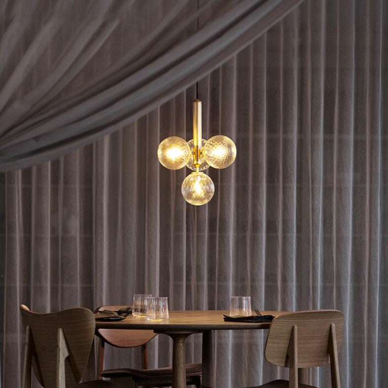 Accesorio de iluminación de lámpara de vidrio Luz colgante de araña moderna para sala de estar