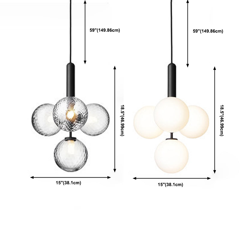 Accesorio de iluminación de lámpara de vidrio Luz colgante de araña moderna para sala de estar