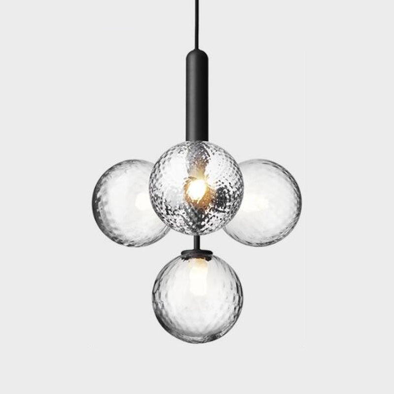 Glass Chandelier Lighting Fixture Modern Chandelier Pendant Light for Living Room