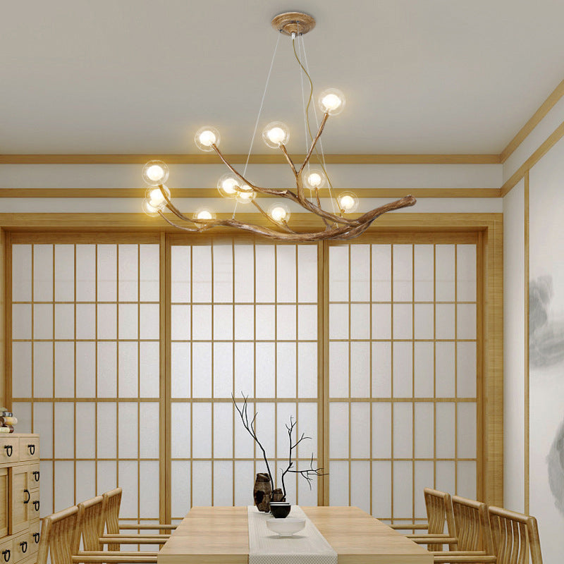Branch Chandelier Light Fixture Modern Designer Glass Pendant Lighting for Restaurant