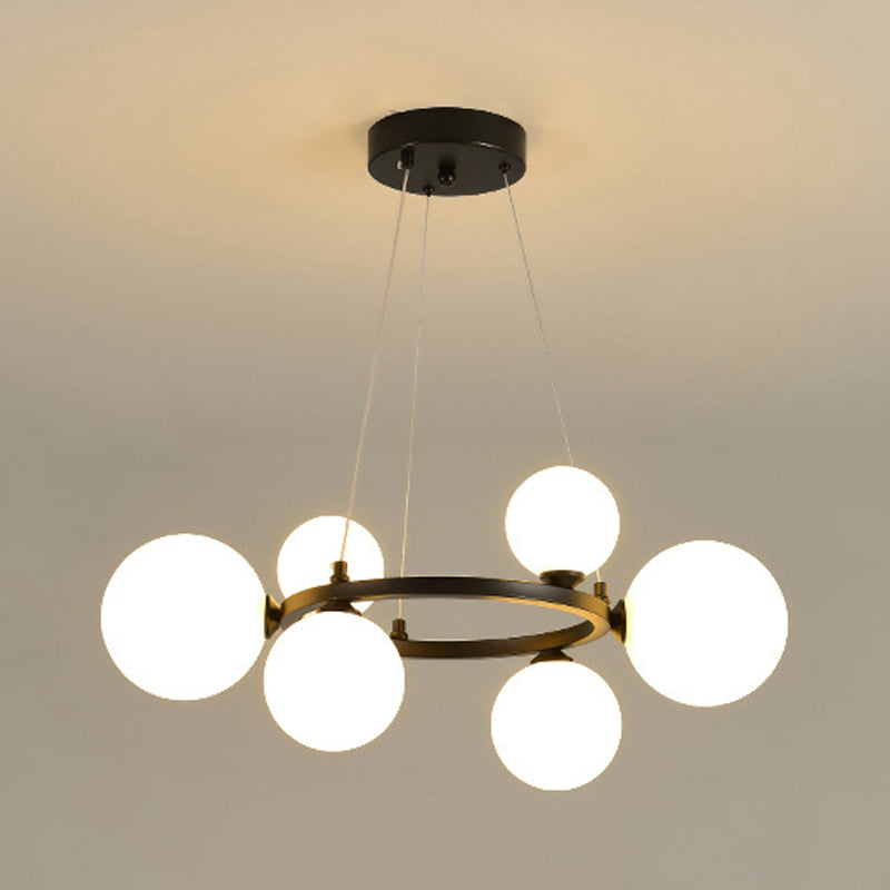 Globe Chandelier Light Fixture Modern Glass Pendant Lighting for Restaurant
