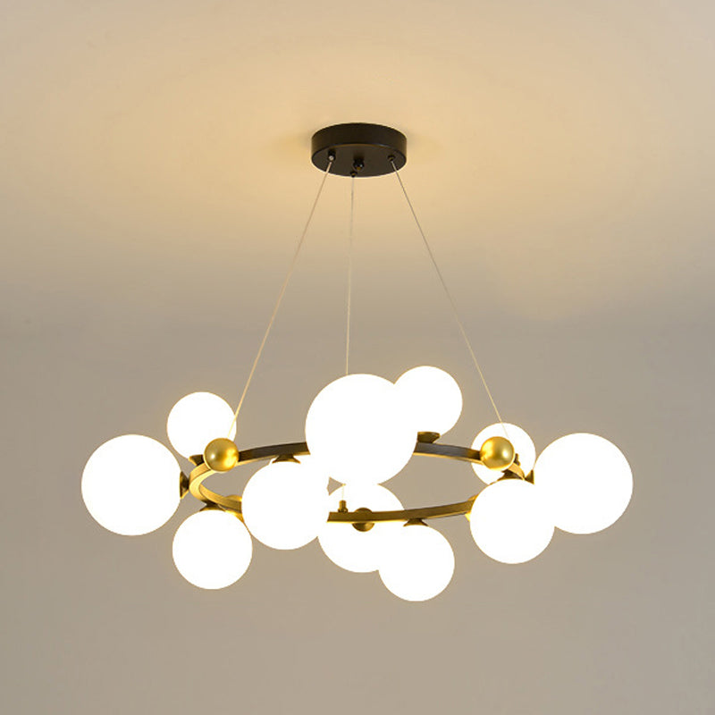Globe Chandelier Light Fixture Modern Glass Pendant Lighting for Restaurant