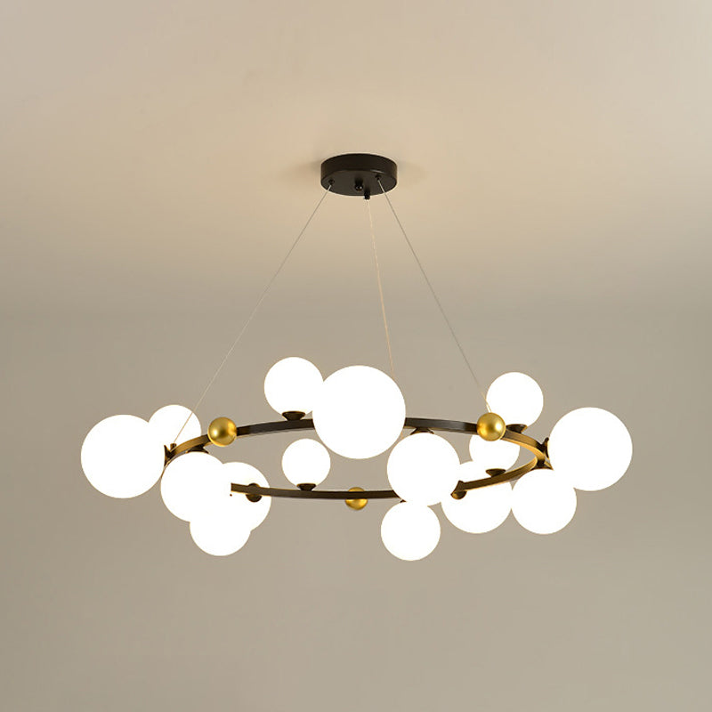 Globe Chandelier Light Fixture Modern Glass Pendant Lighting for Restaurant