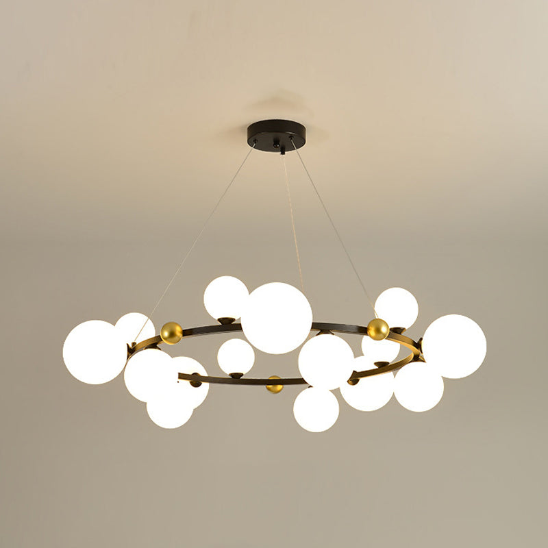 Globe Chandelier Light Fixture Modern Glass Pendant Lighting for Restaurant