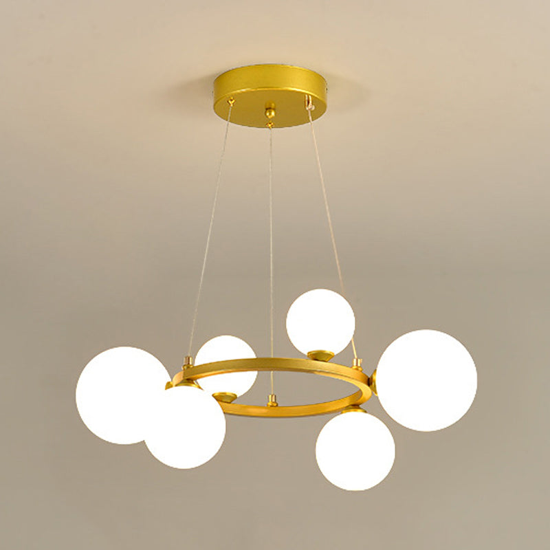 Globe Chandelier Light Fixture Modern Glass Pendant Lighting for Restaurant