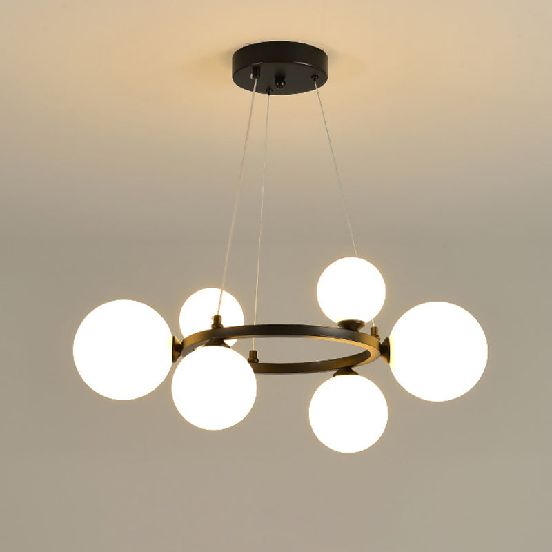 Globe Chandelier Light Fixture Modern Glass Pendant Lighting for Restaurant