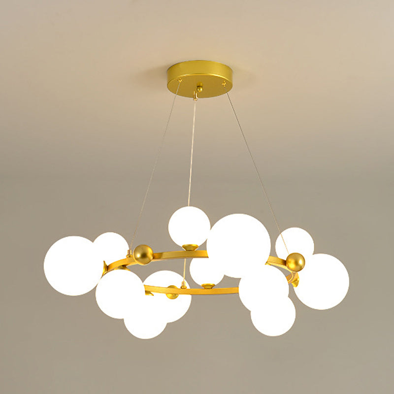 Globe Chandelier Light Fixture Modern Glass Pendant Lighting for Restaurant