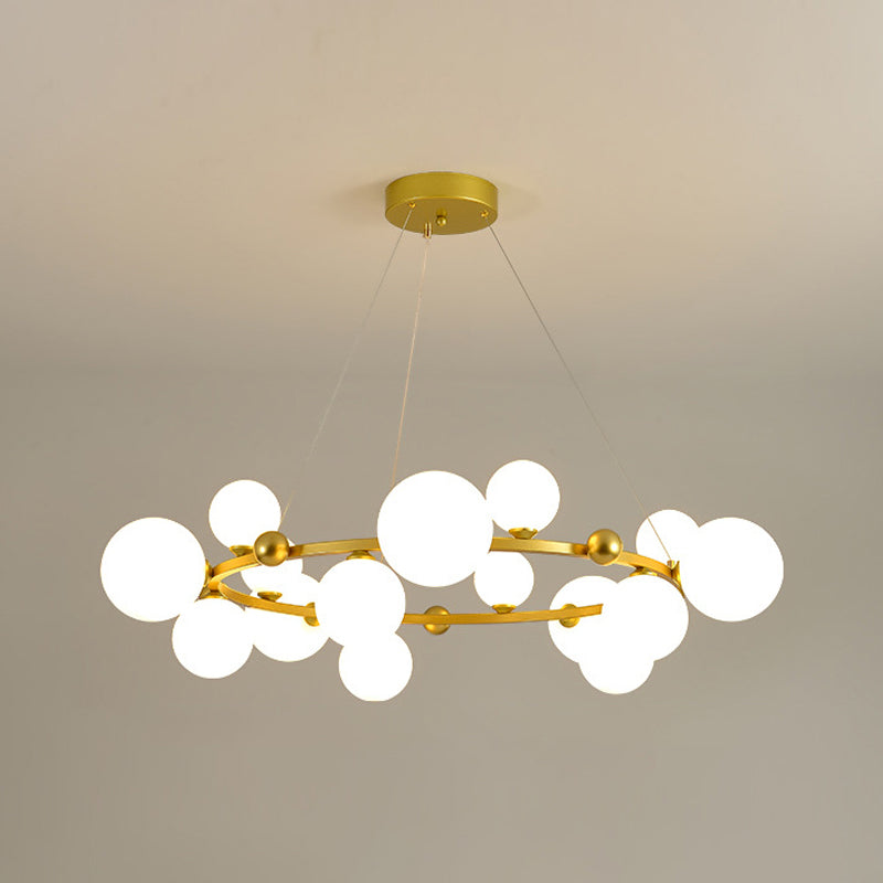 Globe Chandelier Light Fixture Modern Glass Pendant Lighting for Restaurant