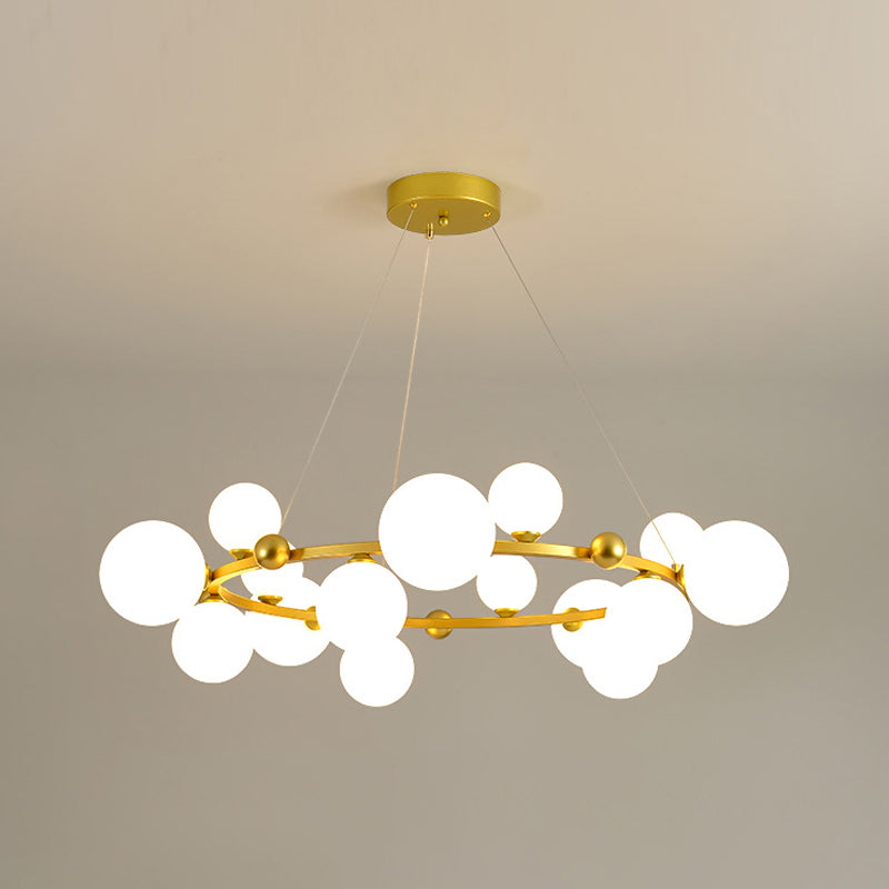 Globe Chandelier Light Fixture Modern Glass Pendant Lighting for Restaurant