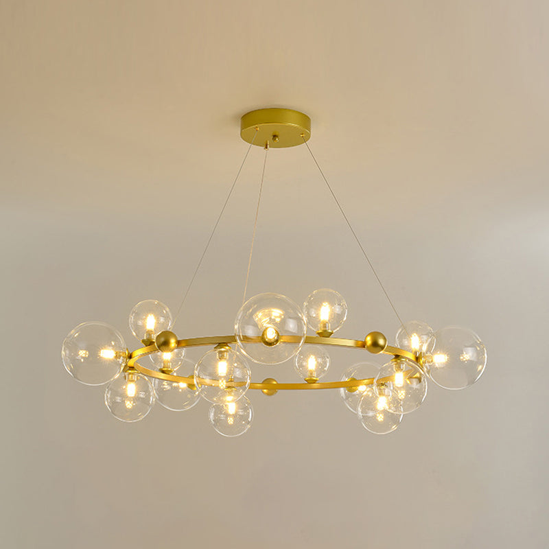 Globe Chandelier Light Fixture Modern Glass Pendant Lighting for Restaurant
