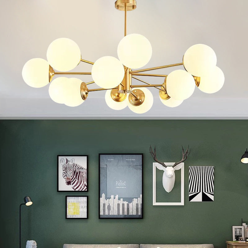 Lampada lampadina a globo Illuminazione a sospensione moderna in vetro bianco per il ristorante