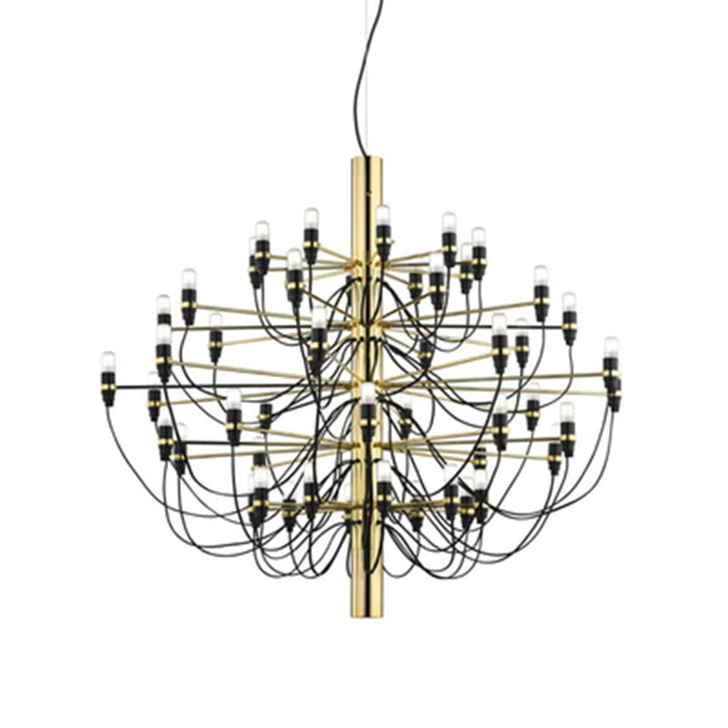 Postmoderne Neuheit Kerze Kronleuchter Metallic Lobby Wohnzimmer Federung Licht