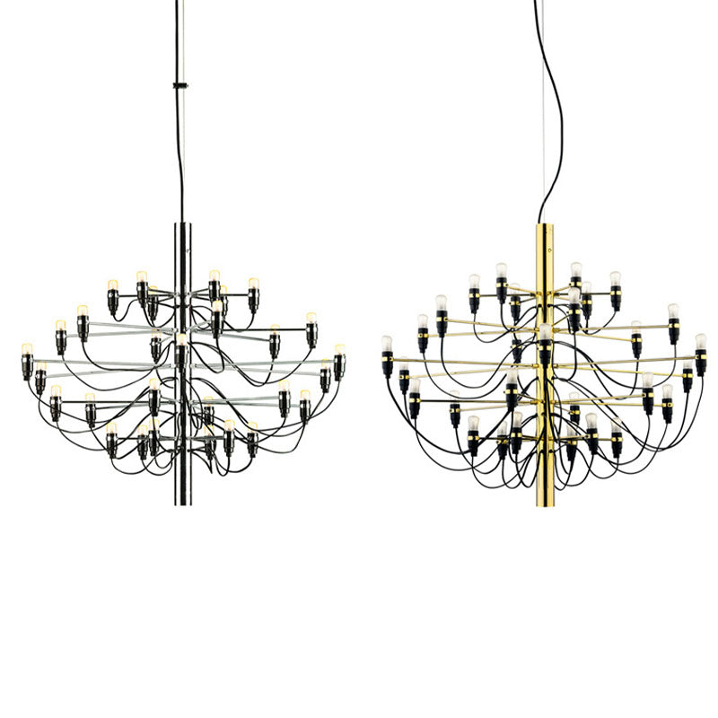 Postmoderne Neuheit Kerze Kronleuchter Metallic Lobby Wohnzimmer Federung Licht