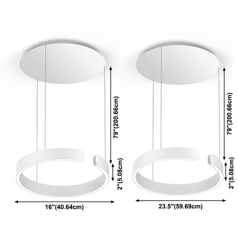 Ring Kronleuchter Leuchte moderne Einfachheit Acrylpendelleuchte für das Restaurant