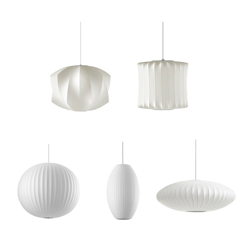 1 Light Pendant Light Fixture Modern Simple Silk Hanging Pendant Lights for Restaurant