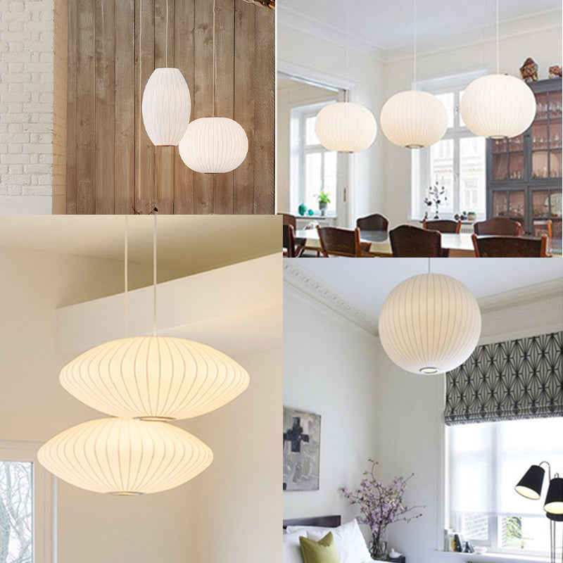 1 Light Pendant Light Fixture Modern Simple Silk Hanging Pendant Lights for Restaurant