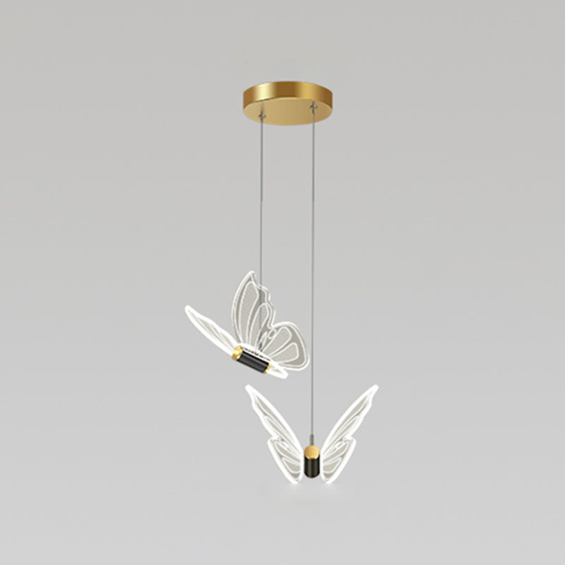 Nordic Style Butterfly Deckenhängung Lampe Metall LED Schlafzimmer Hanging Deckenleuchte