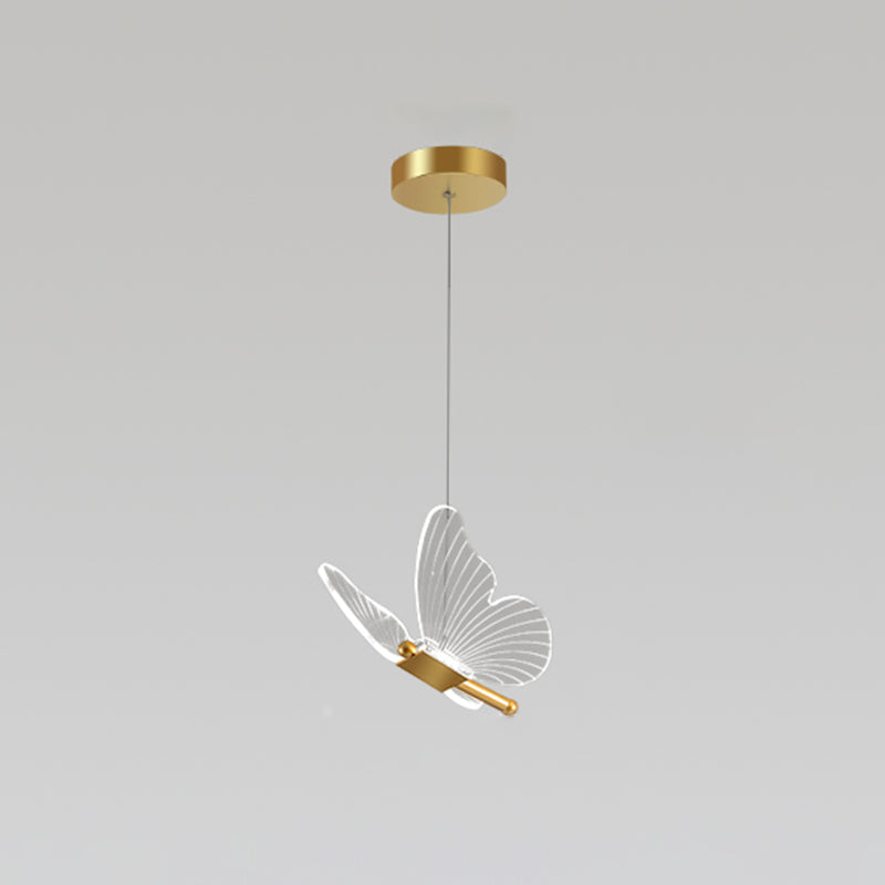 Nordic Style Butterfly Deckenhängung Lampe Metall LED Schlafzimmer Hanging Deckenleuchte