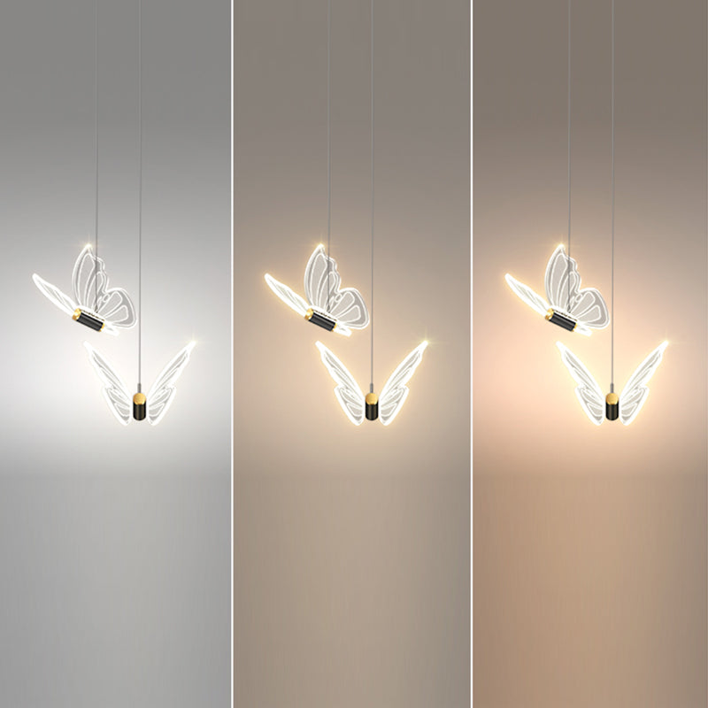 Nordic Style Butterfly Deckenhängung Lampe Metall LED Schlafzimmer Hanging Deckenleuchte