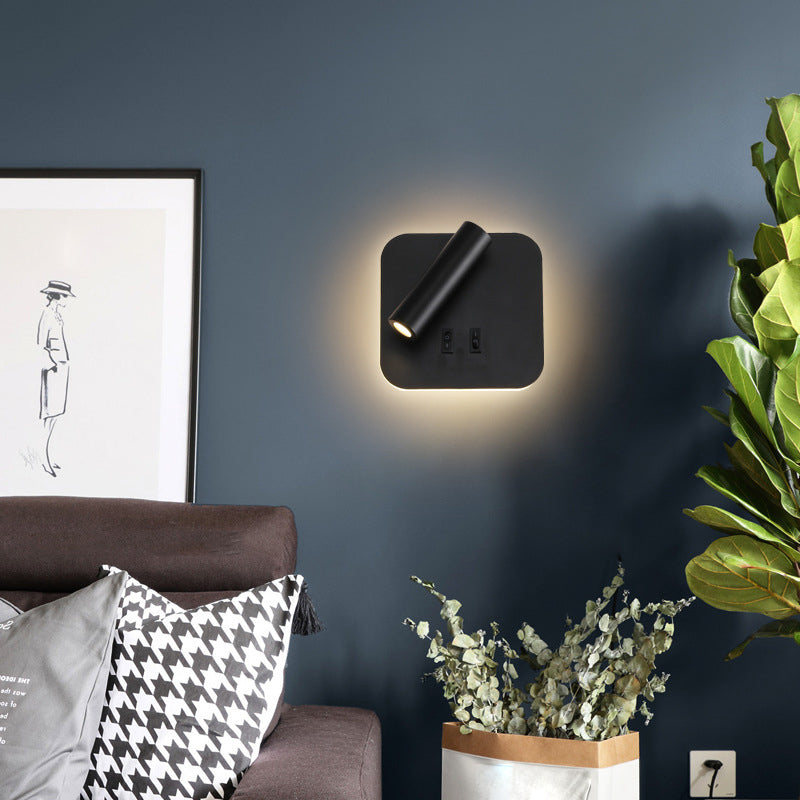 Noordse moderne stijl roteerbare wandbevestiging lamp armatuur led huis slaapkamer muur sconce
