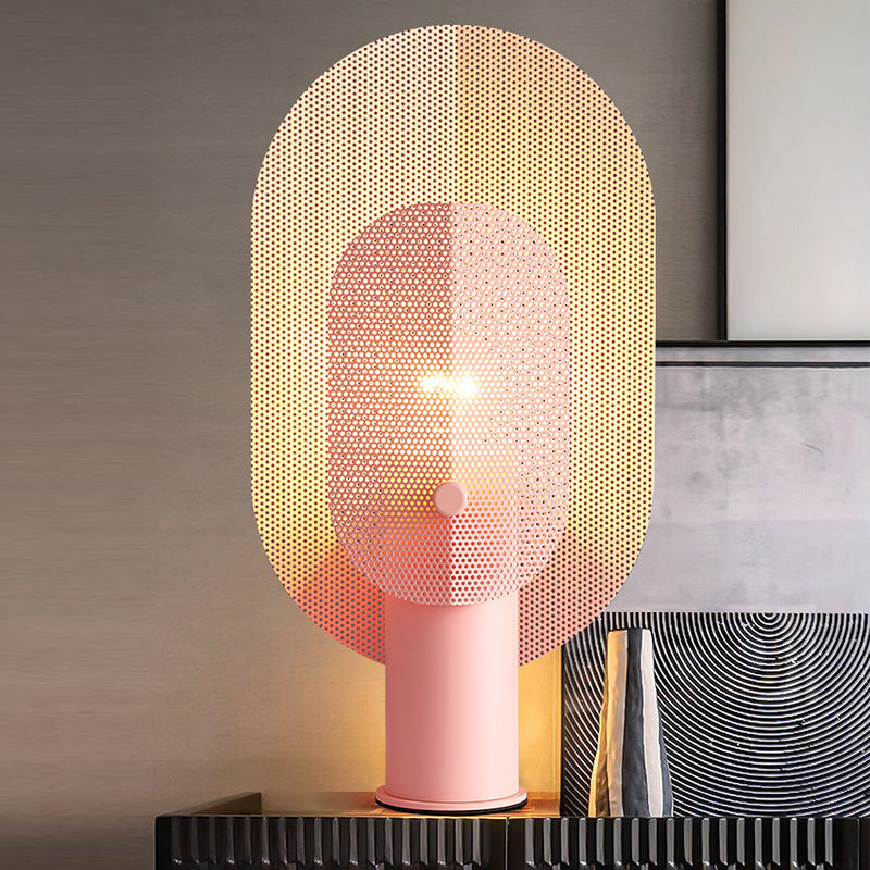Creative Oval Table Light Postmodern Metal 1 Bulb Living Living Room Night Stand Lampe