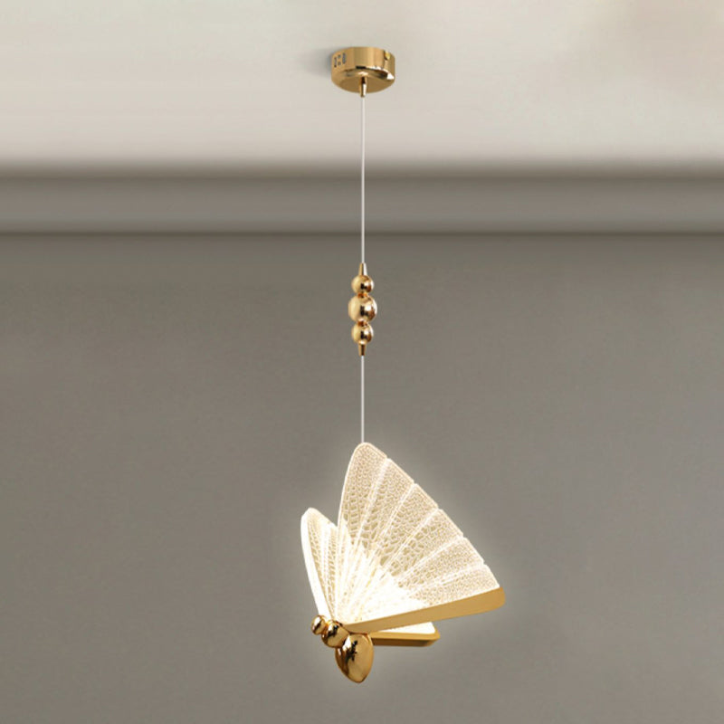 Metal Butterfly Ceiling Pendant Light Modern Style LED Pendant Light Kit for Bedroom