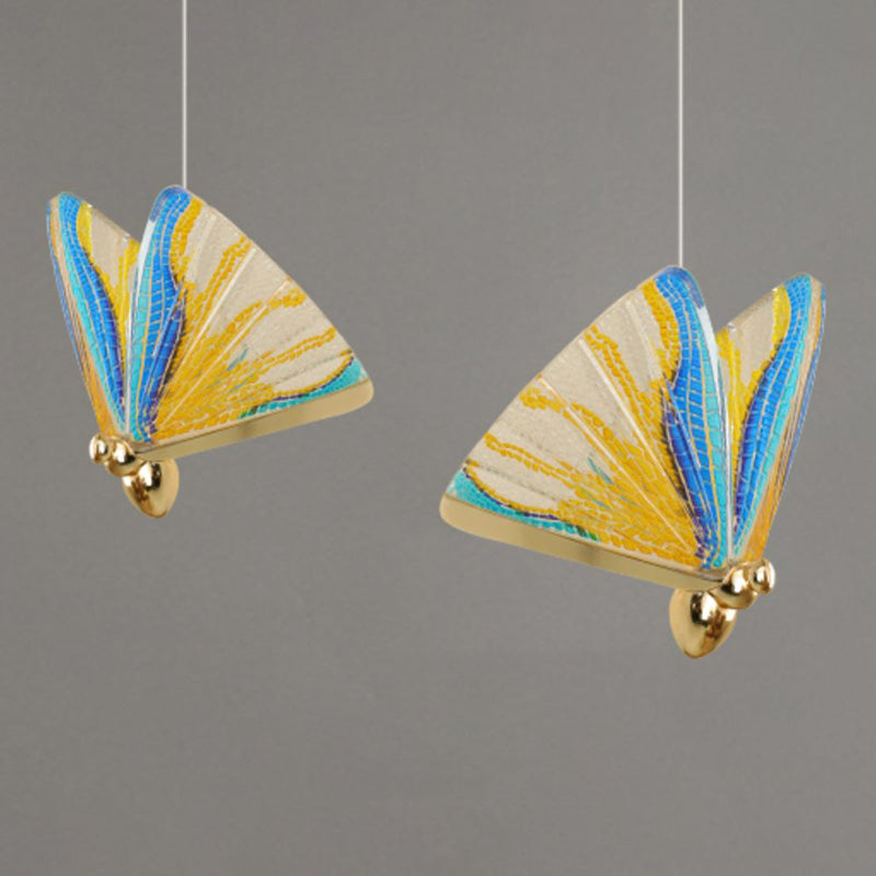Metal Butterfly Ceiling Pendant Light Modern Style LED Pendant Light Kit for Bedroom
