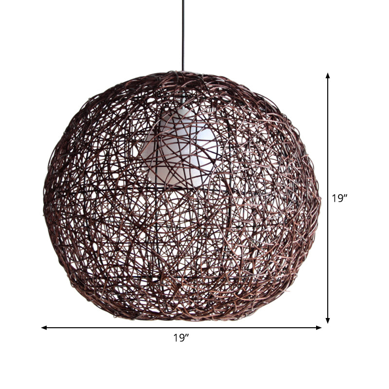 Sphère Pendant lampe Asie Roard 1 Café de tête Assayage de suspension pour le salon